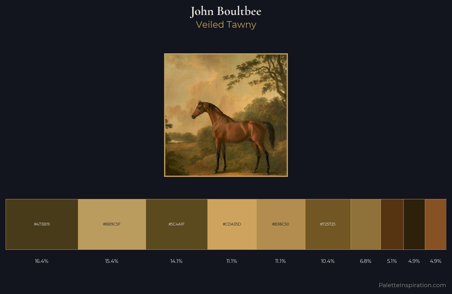 John Boultbee Palette 3 — Veiled Tawny