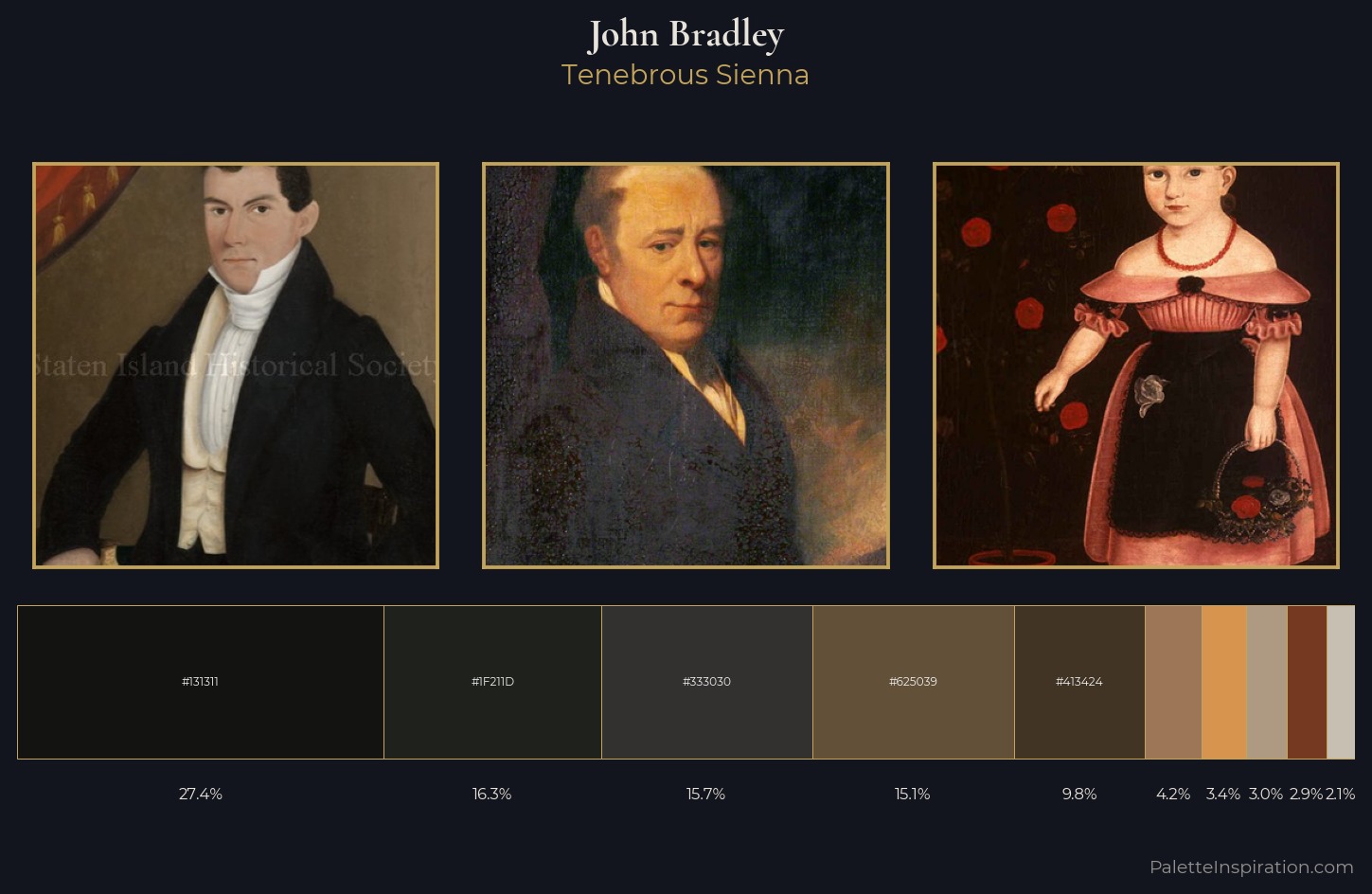 John Bradley Palette 6 — Tenebrous Sienna