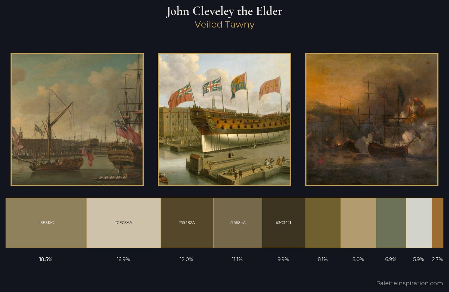 John Cleveley the Elder Palette 5 — Veiled Tawny