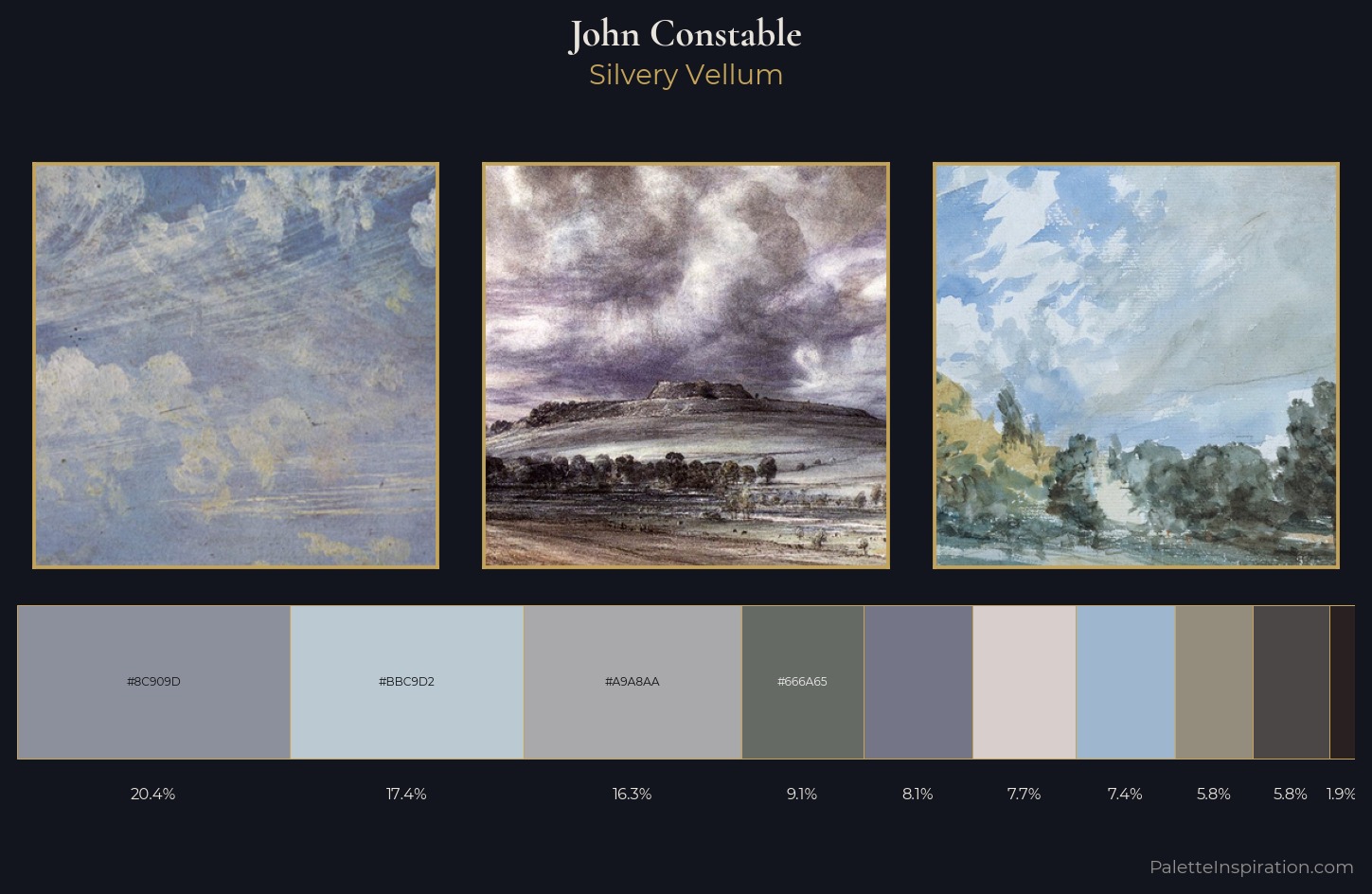 John Constable Palette 2 — Silvery Vellum