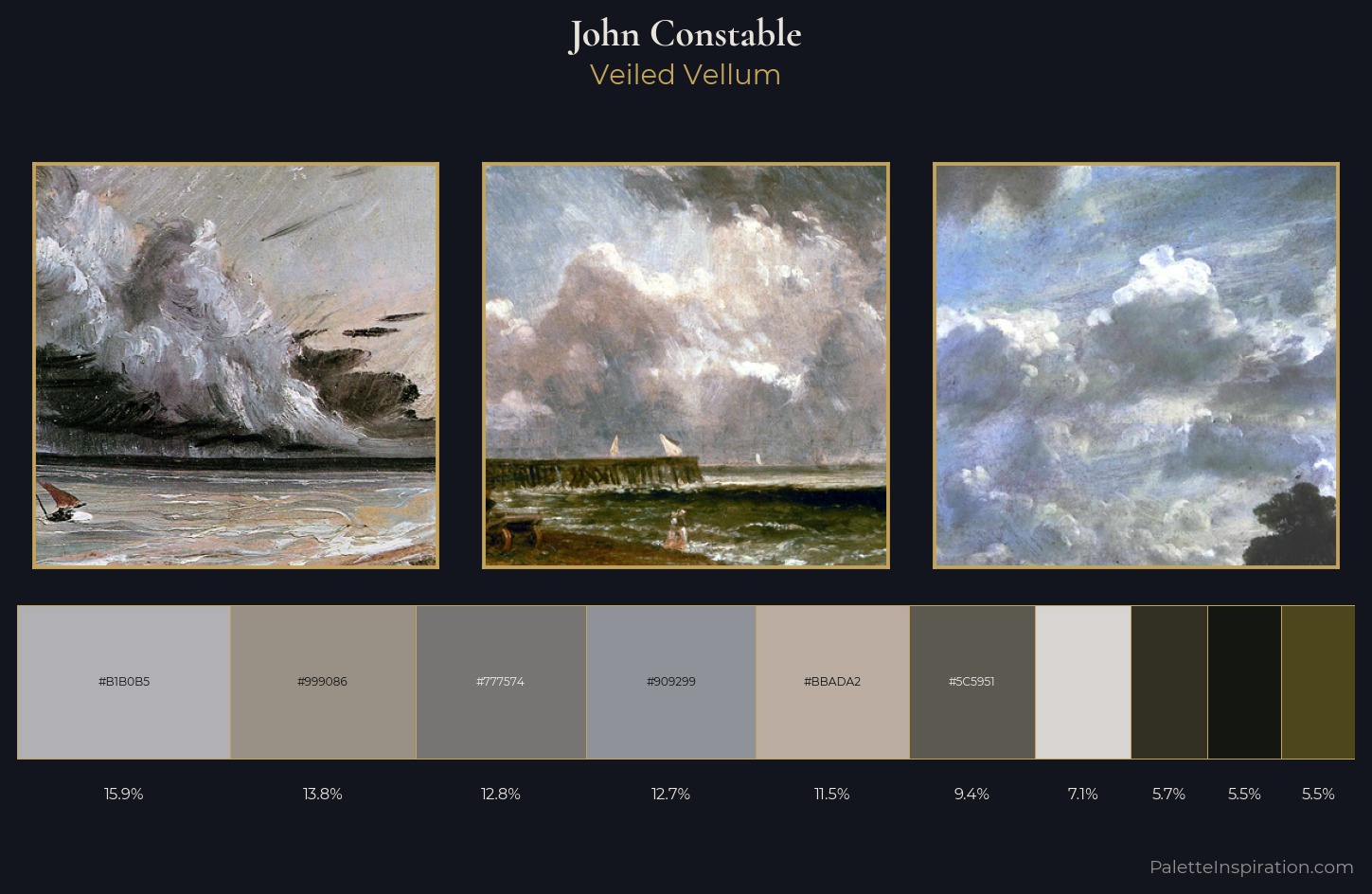John Constable Palette 4 — Veiled Vellum