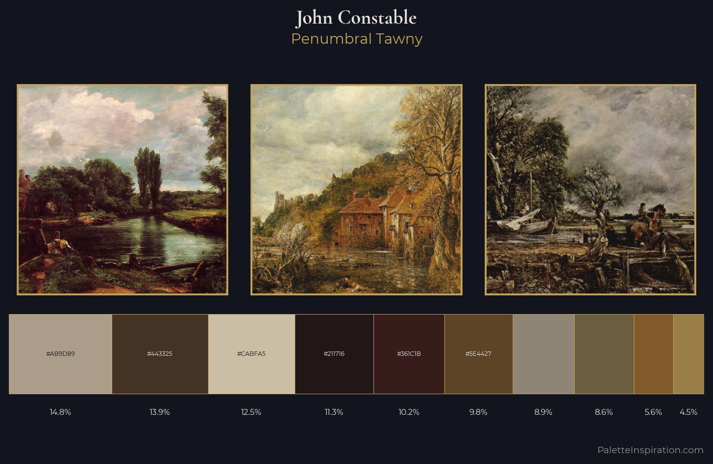 John Constable Palette 9 — Penumbral Tawny