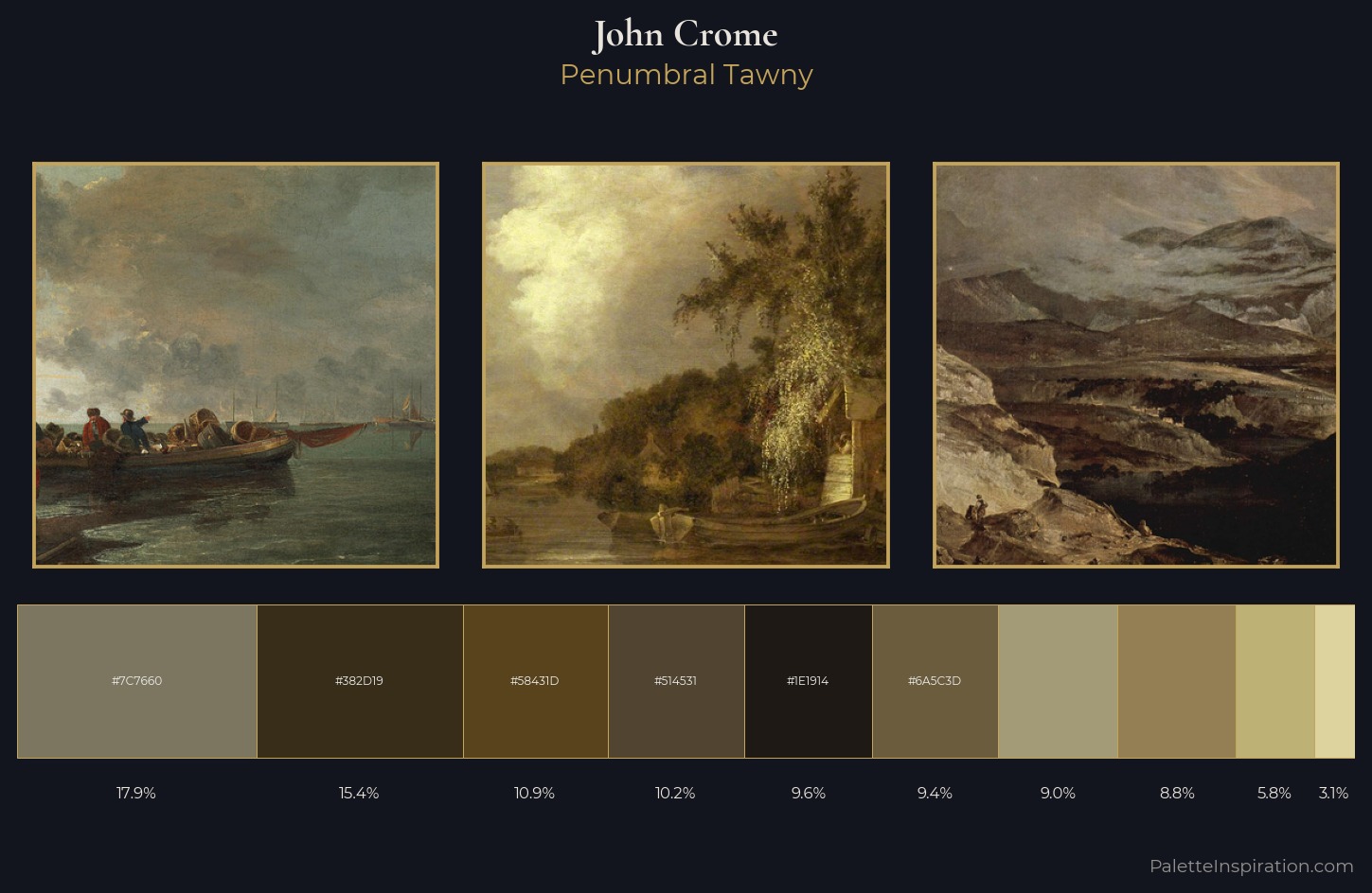 John Crome Palette 7 — Penumbral Tawny