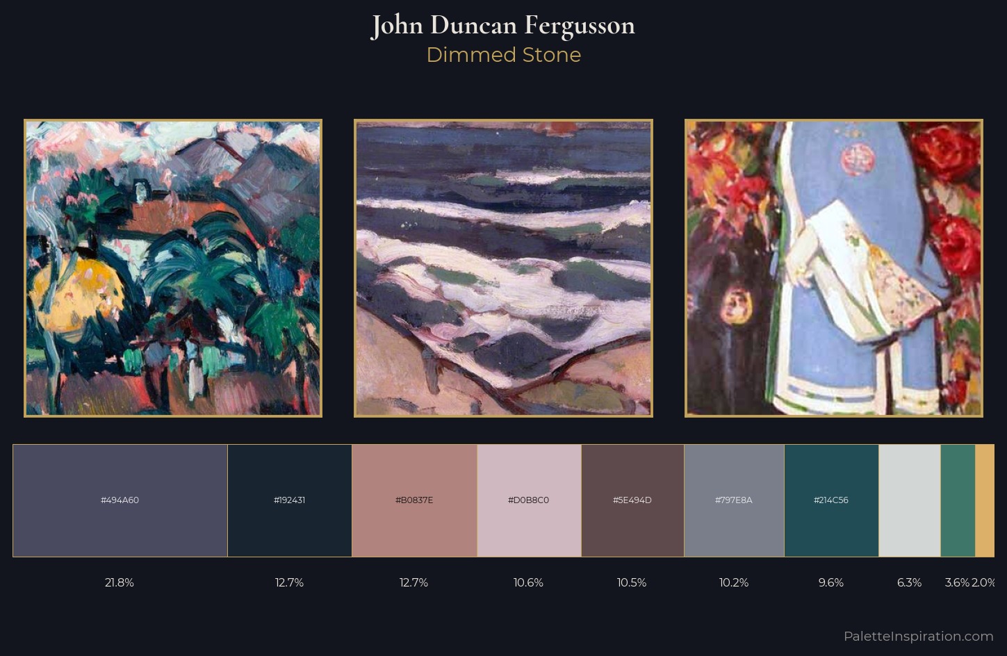 John Duncan Fergusson Palette 5 — Dimmed Stone