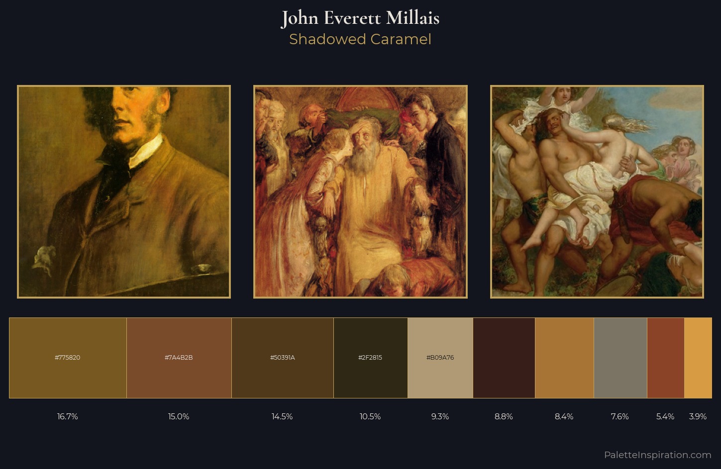 John Everett Millais Palette 7 — Shadowed Caramel