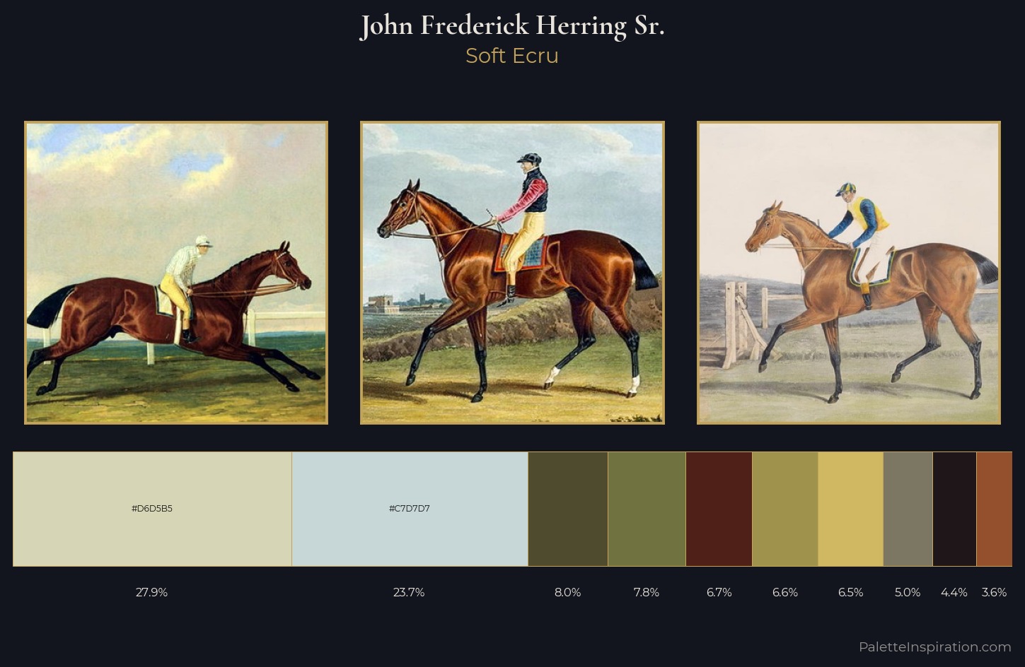 John Frederick Herring Sr. Palette 5 — Soft Ecru