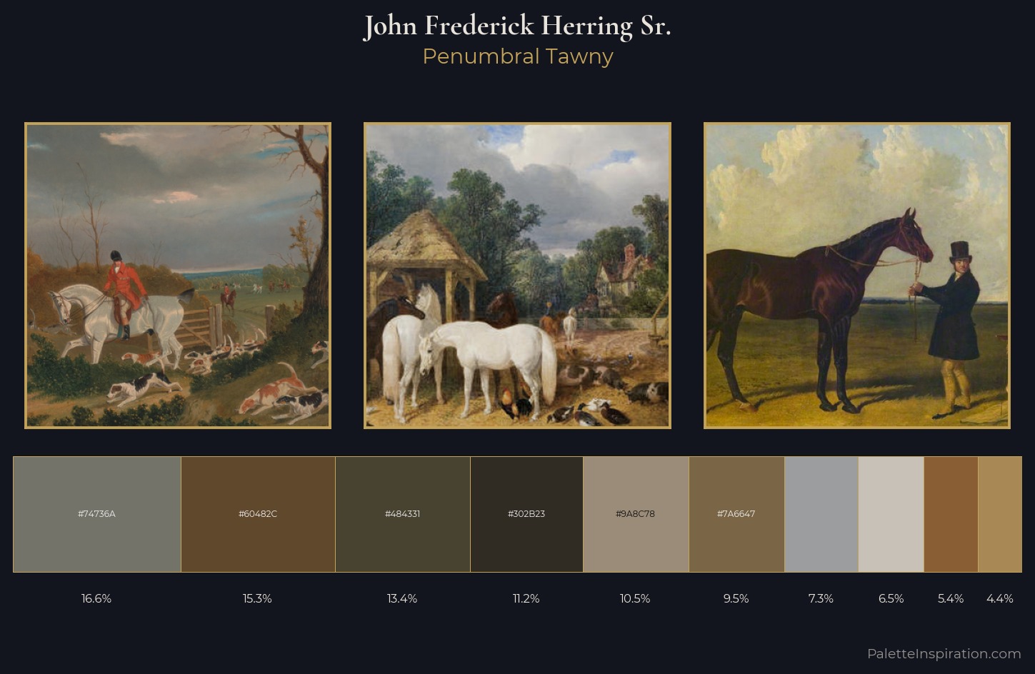 John Frederick Herring Sr. Palette 6 — Penumbral Tawny