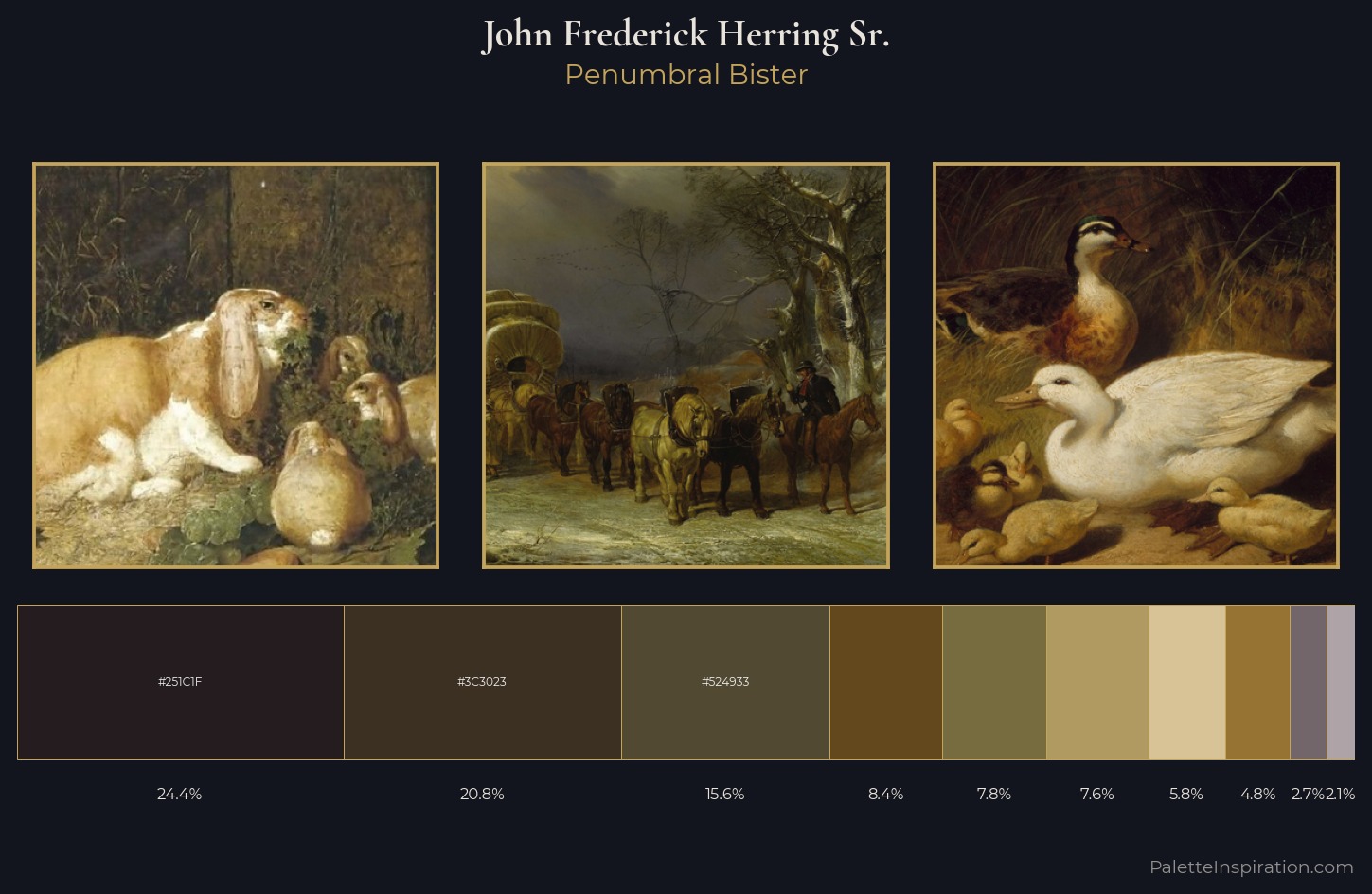 John Frederick Herring Sr. Palette 7 — Penumbral Bister