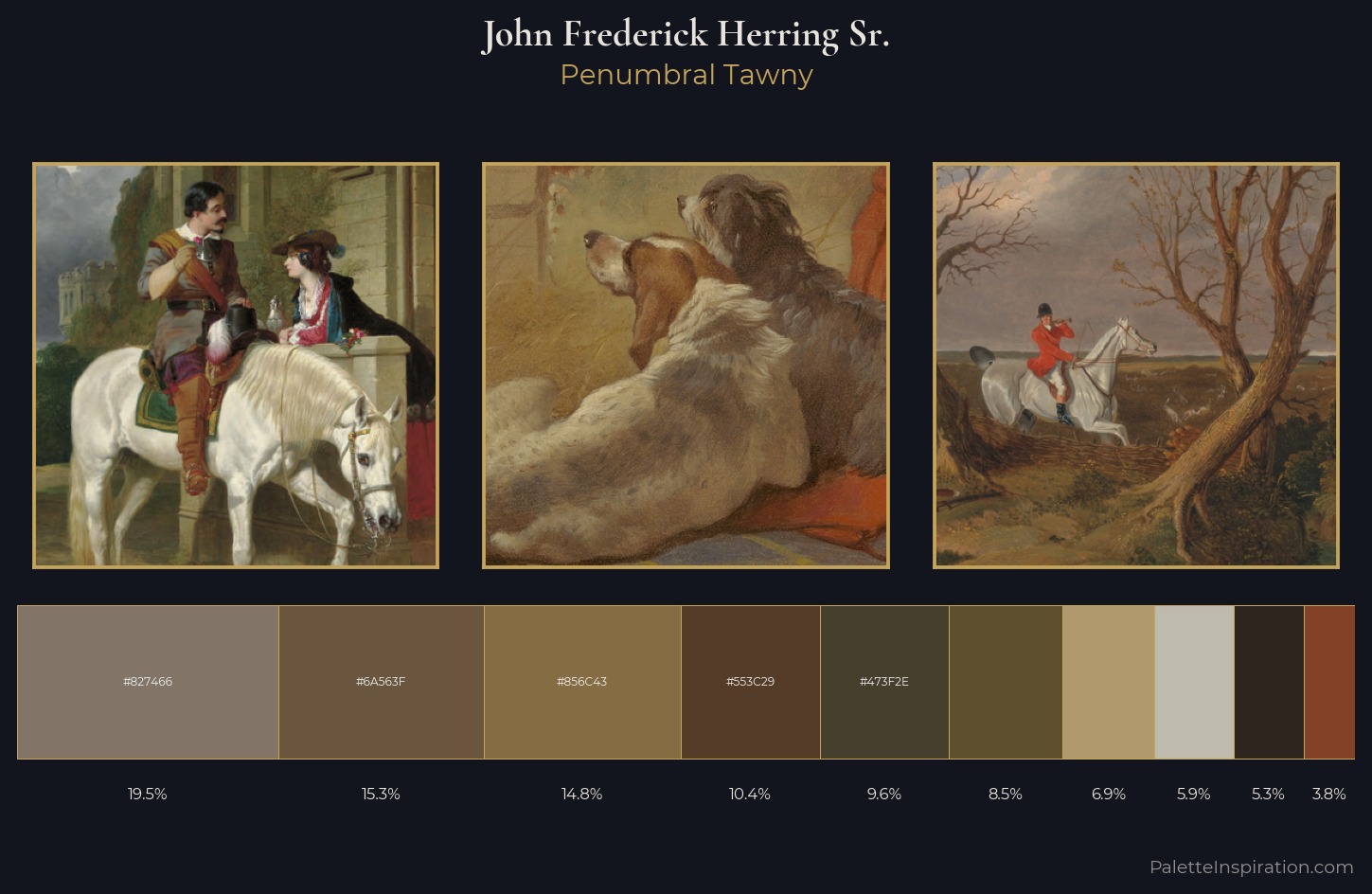 John Frederick Herring Sr. Palette 8 — Penumbral Tawny