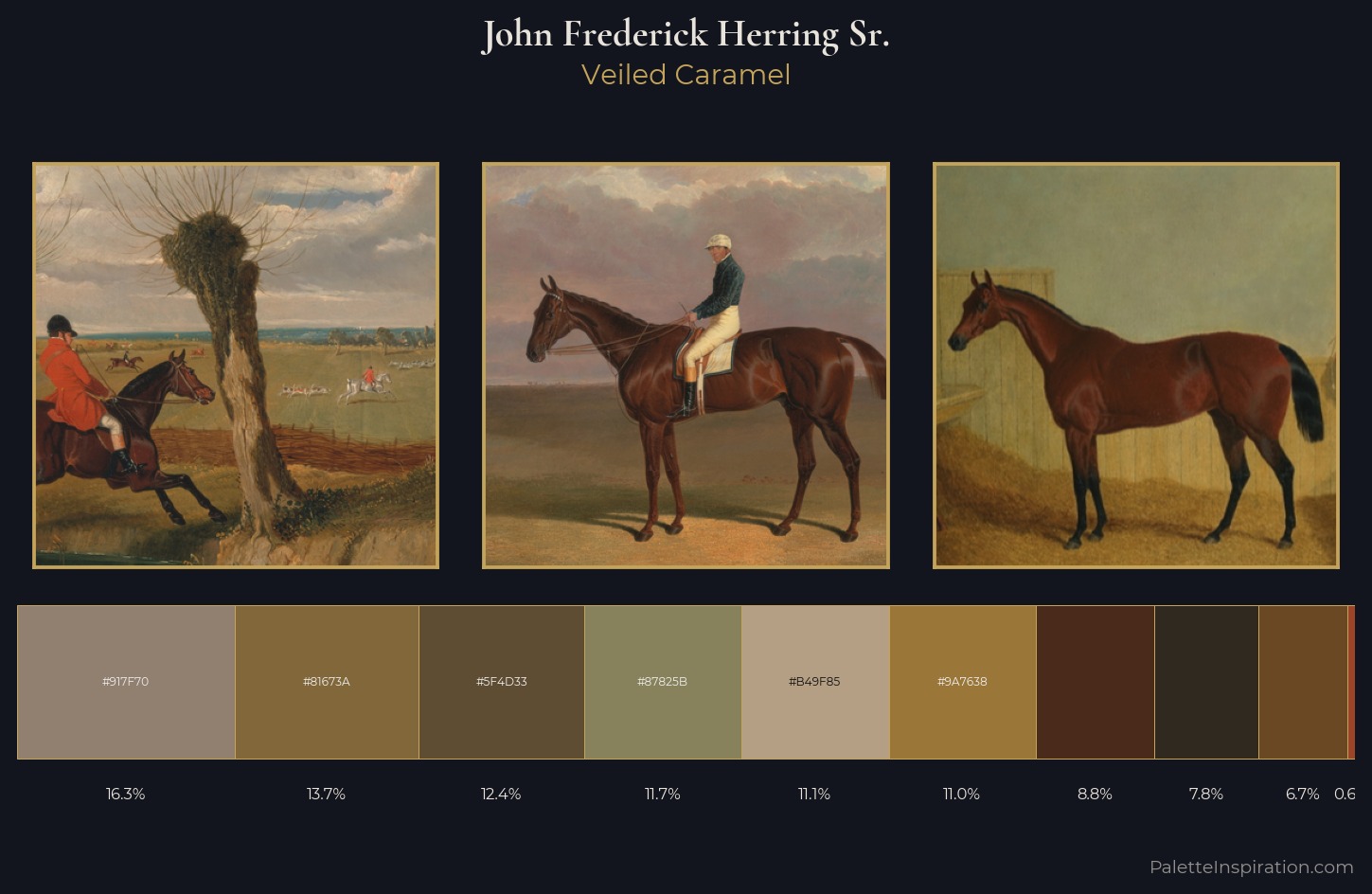 John Frederick Herring Sr. Palette 9 — Veiled Caramel