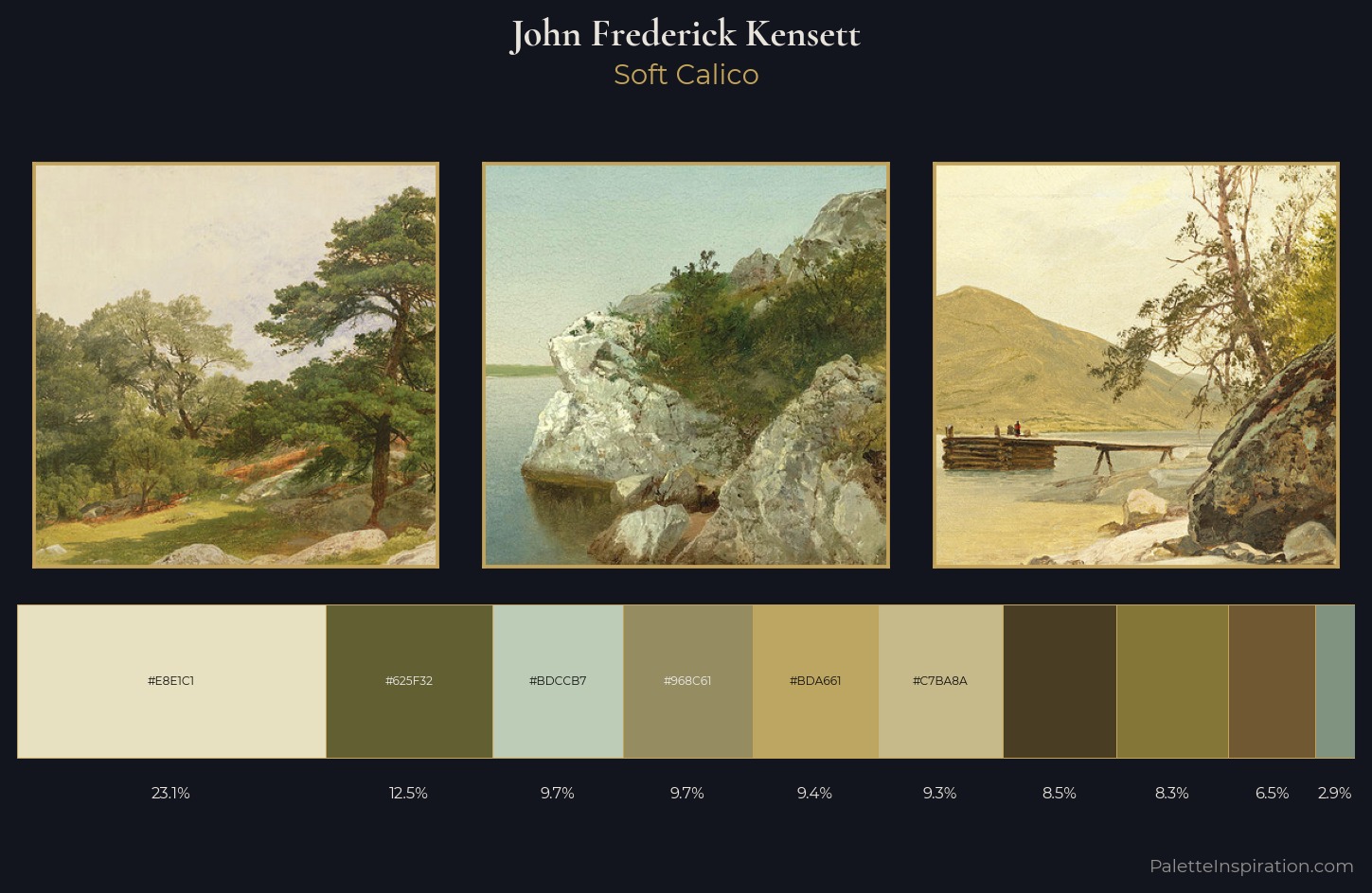John Frederick Kensett Palette 1 — Soft Calico