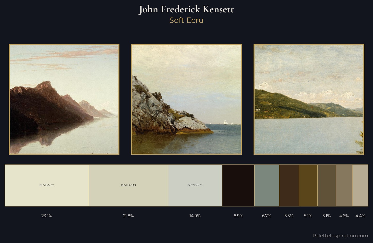 John Frederick Kensett Palette 4 — Soft Ecru