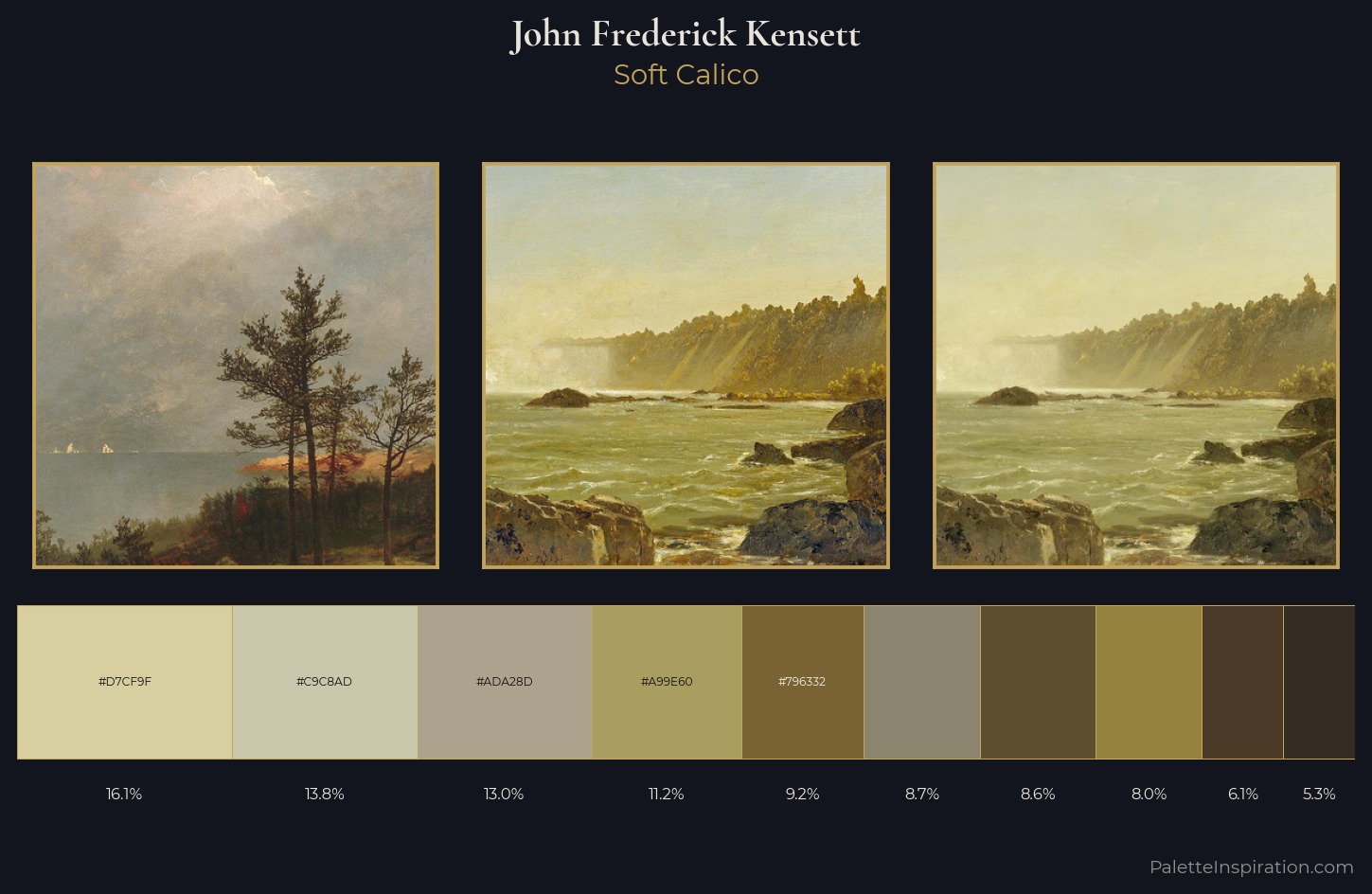John Frederick Kensett Palette 5 — Soft Calico