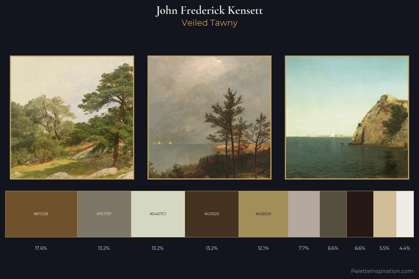 John Frederick Kensett Master Palette — Veiled Tawny