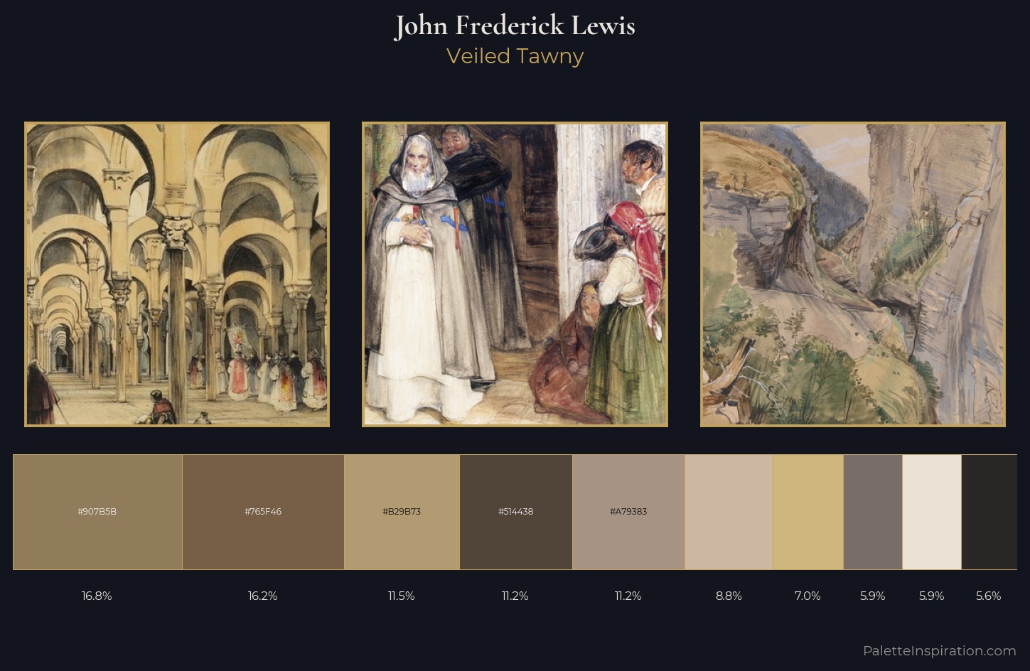 John Frederick Lewis Palette 2 — Veiled Tawny
