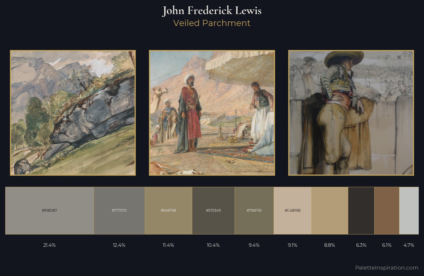 John Frederick Lewis Palette 5 — Veiled Parchment