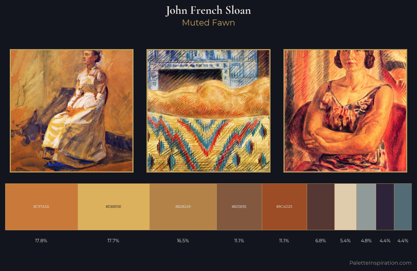 John French Sloan Palette 3 — Muted Fawn