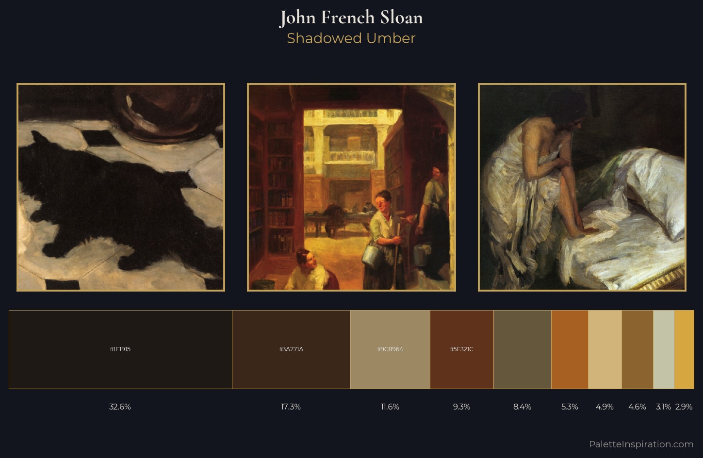 John French Sloan Palette 7 — Shadowed Umber