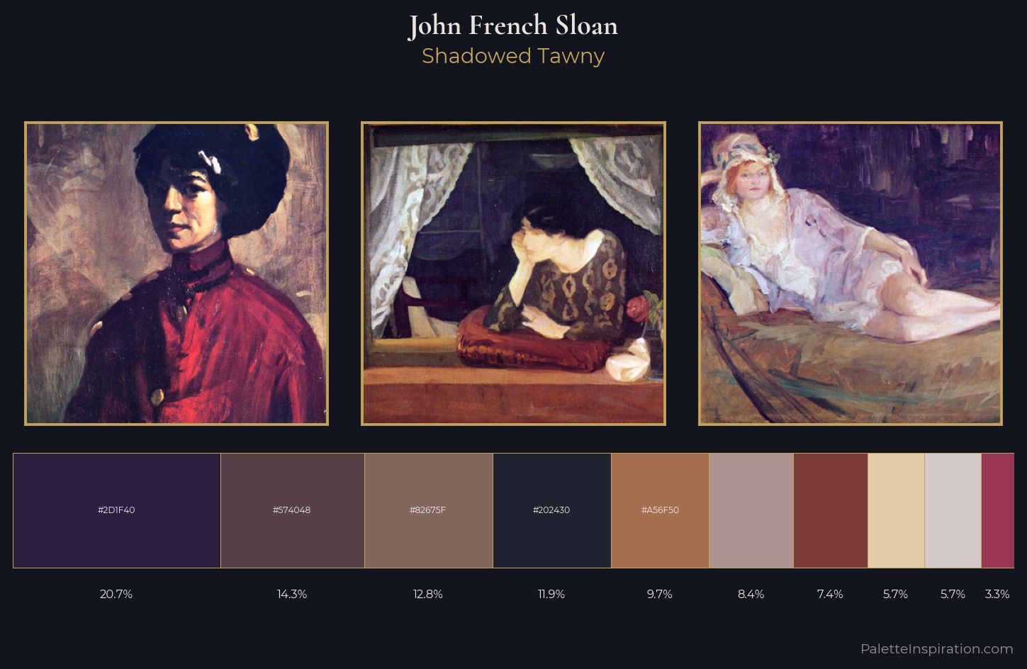 John French Sloan Palette 8 — Shadowed Tawny