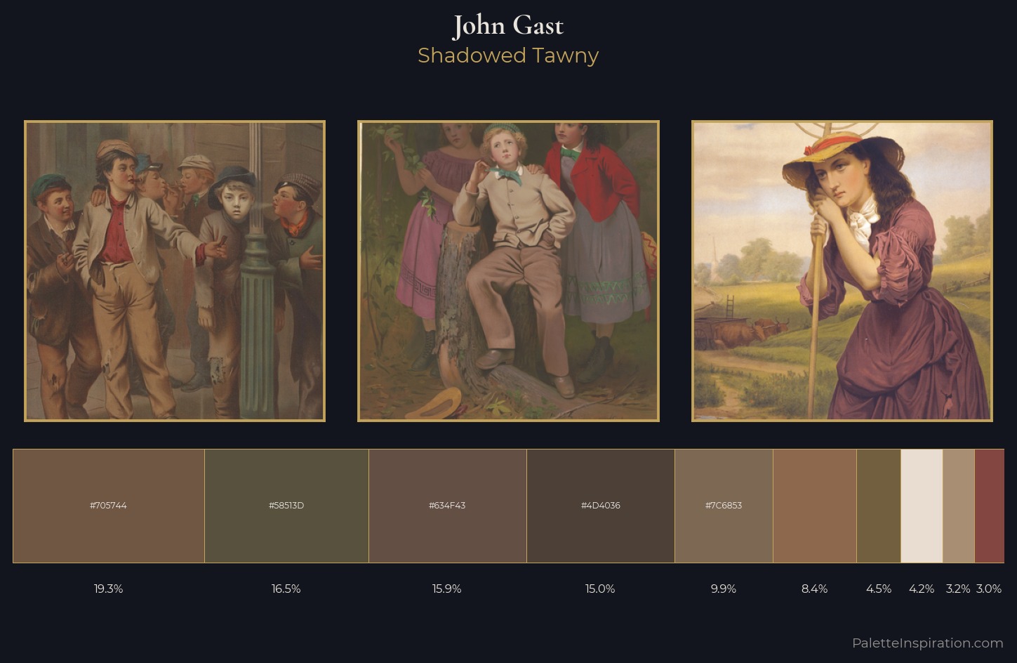John Gast Palette 2 — Shadowed Tawny