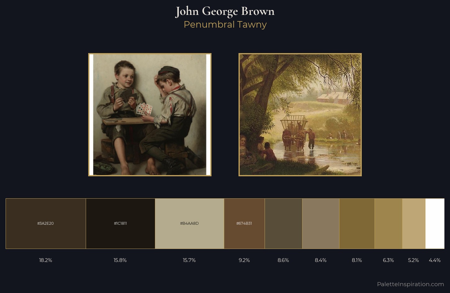 John George Brown Palette 1 — Penumbral Tawny