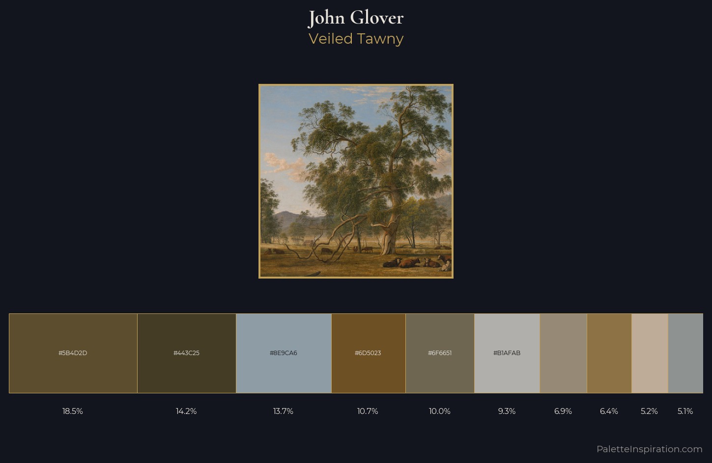 John Glover Palette 3 — Veiled Tawny