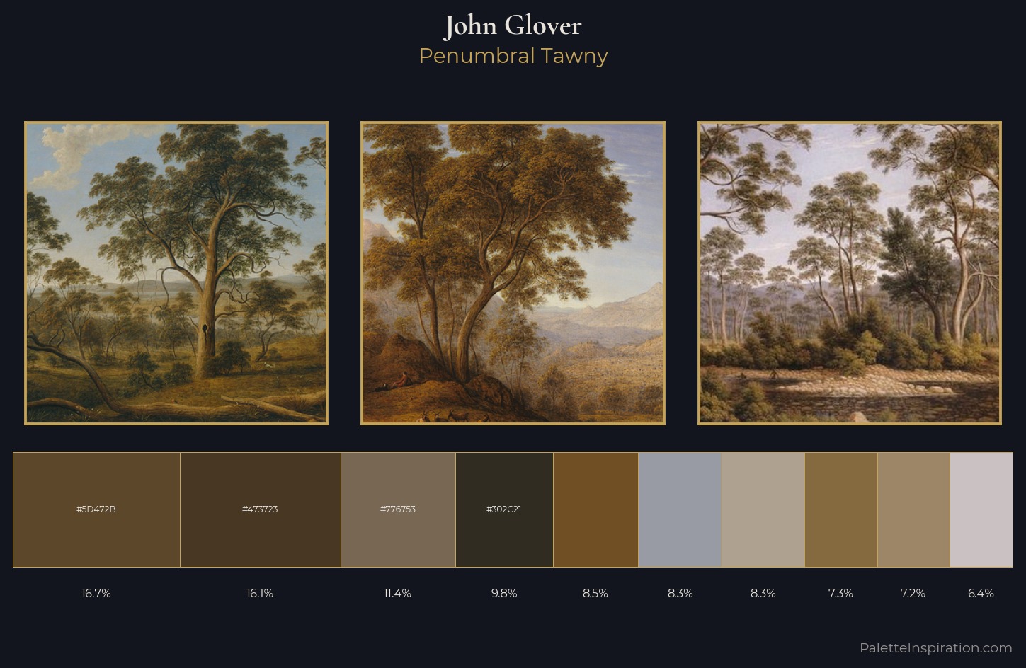 John Glover Palette 4 — Penumbral Tawny