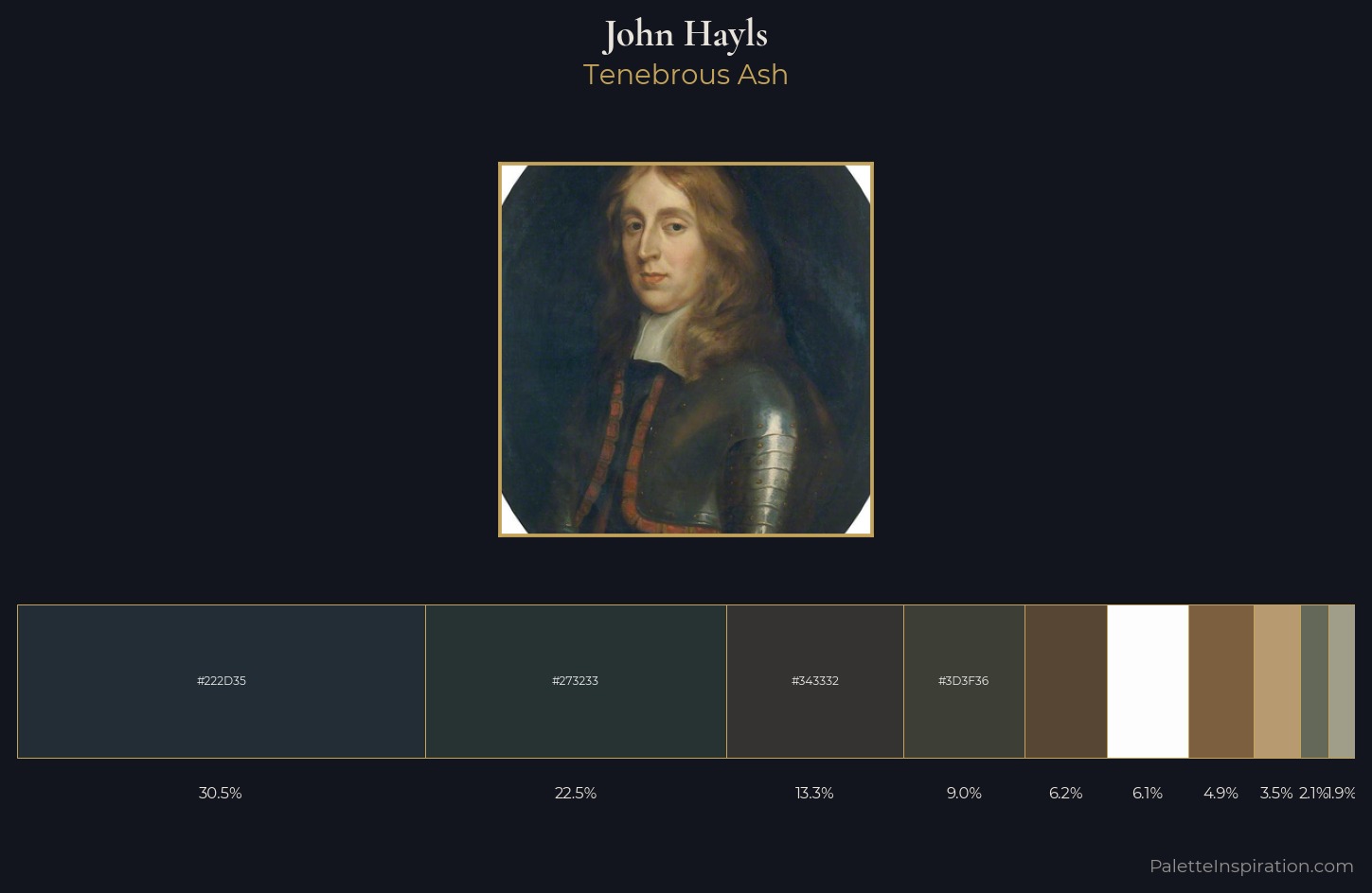 John Hayls Palette 1 — Tenebrous Ash