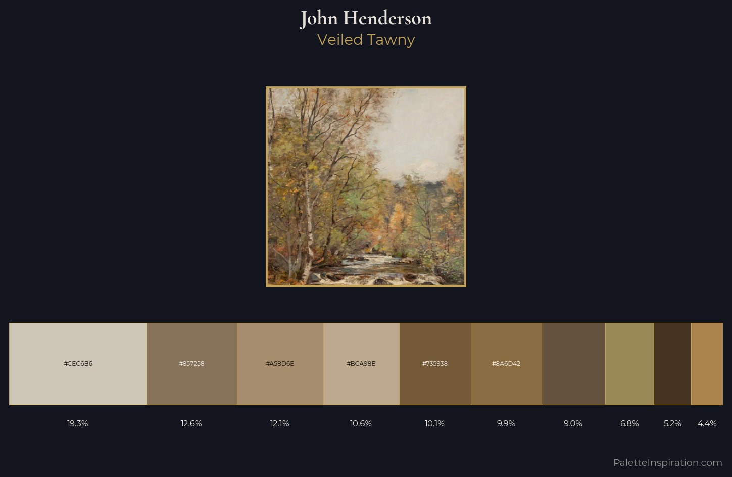 John Henderson Palette 1 — Veiled Tawny