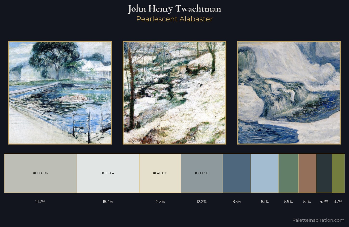 John Henry Twachtman Palette 7 — Pearlescent Alabaster