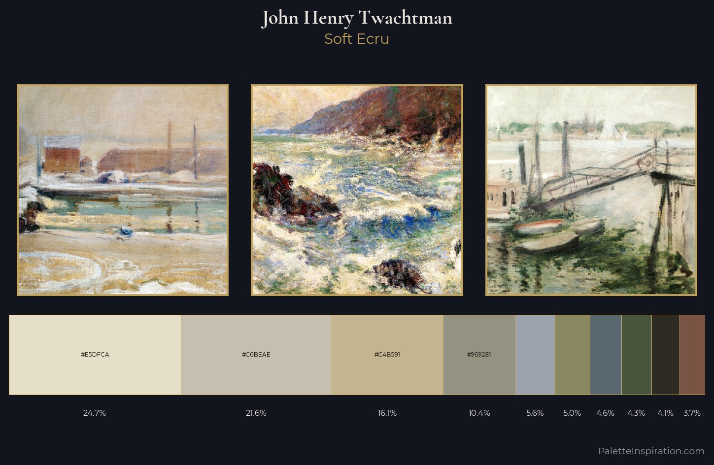John Henry Twachtman Palette 10 — Soft Ecru