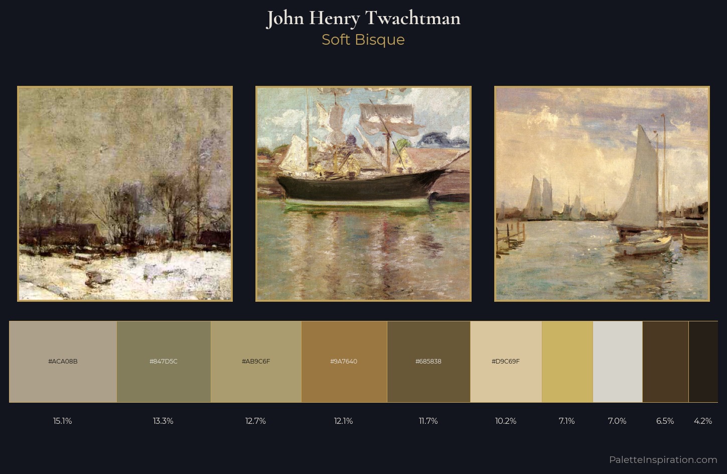 John Henry Twachtman Palette 11 — Soft Bisque