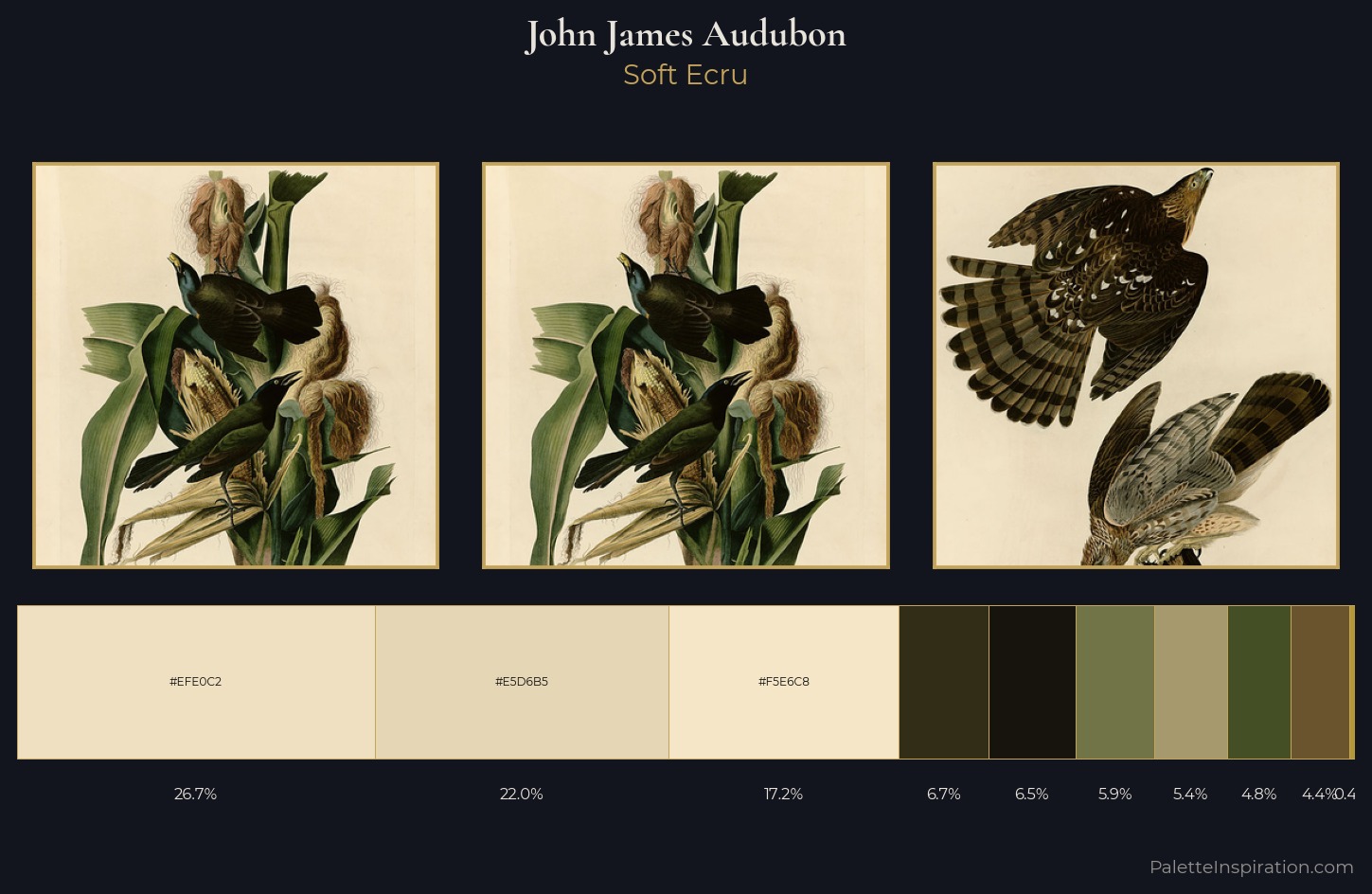 John James Audubon Palette 1 — Soft Ecru