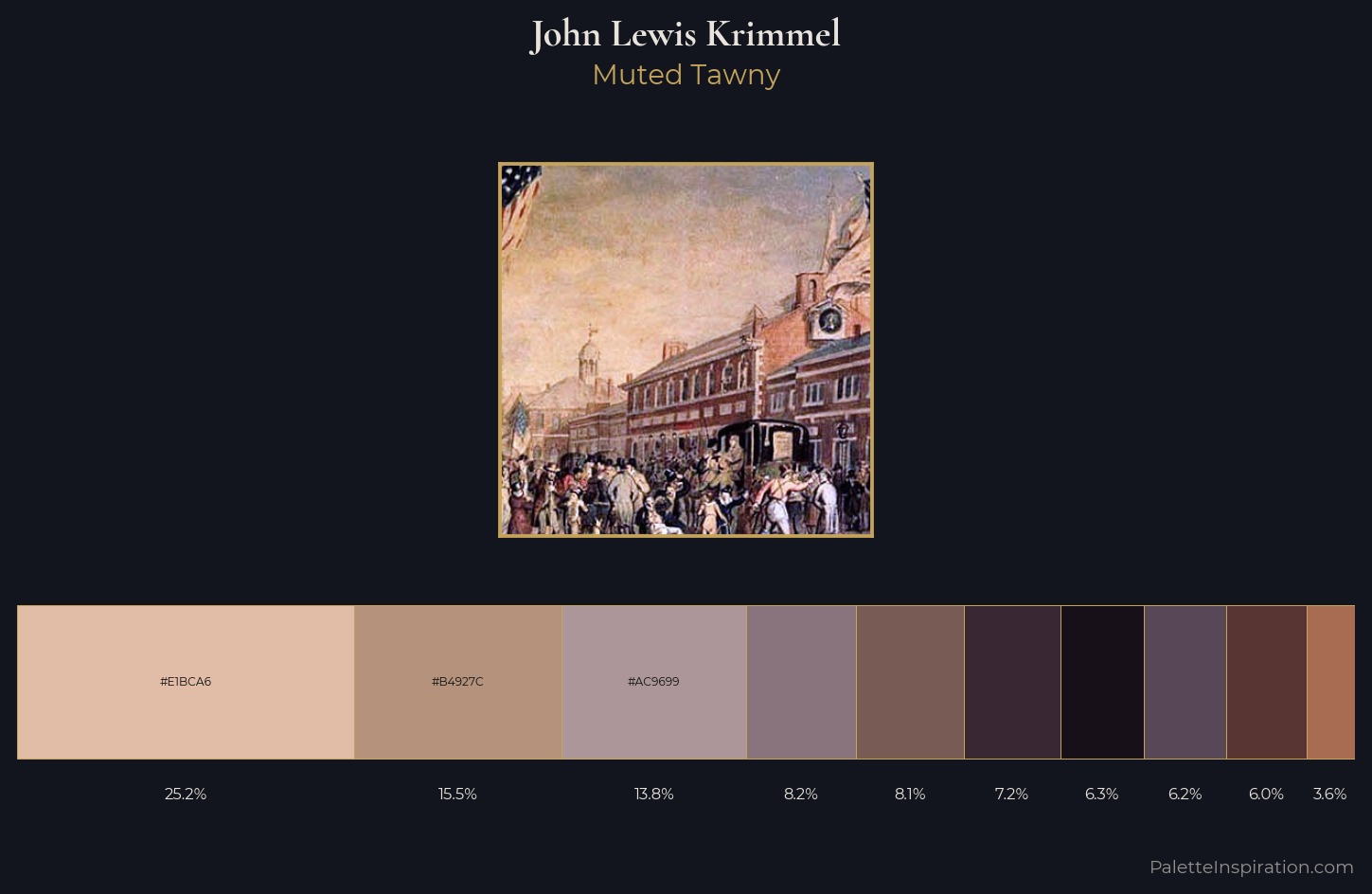 John Lewis Krimmel Palette 6 — Muted Tawny
