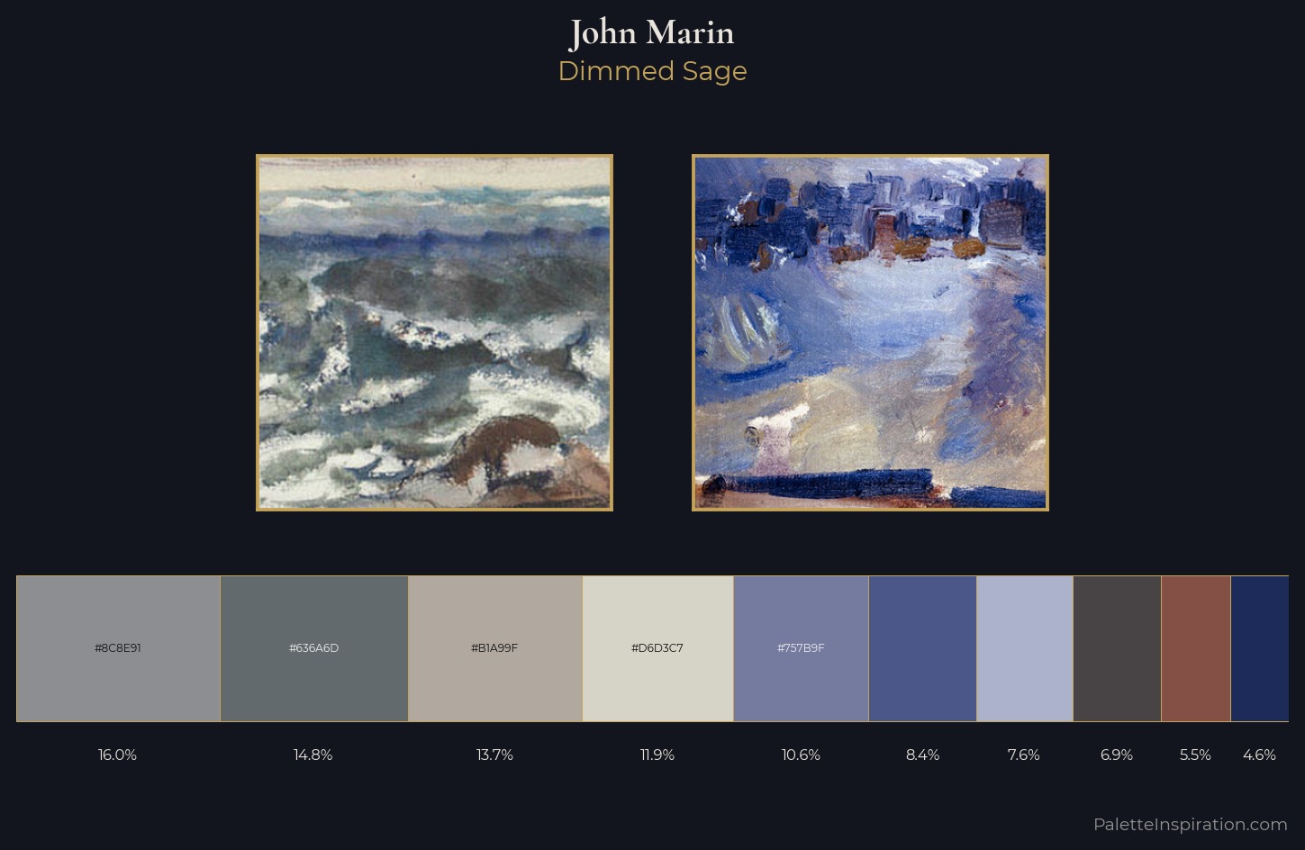 John Marin Palette 4 — Dimmed Sage