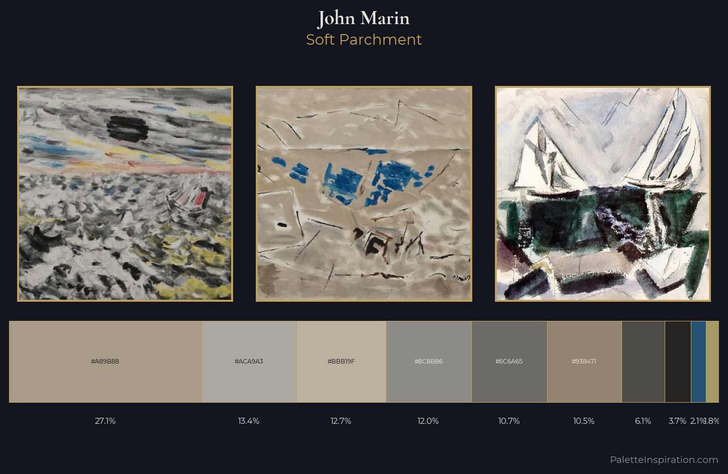 John Marin Palette 5 — Soft Parchment