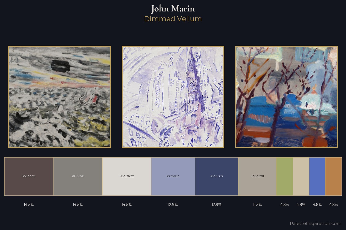 John Marin Master Palette — Dimmed Vellum