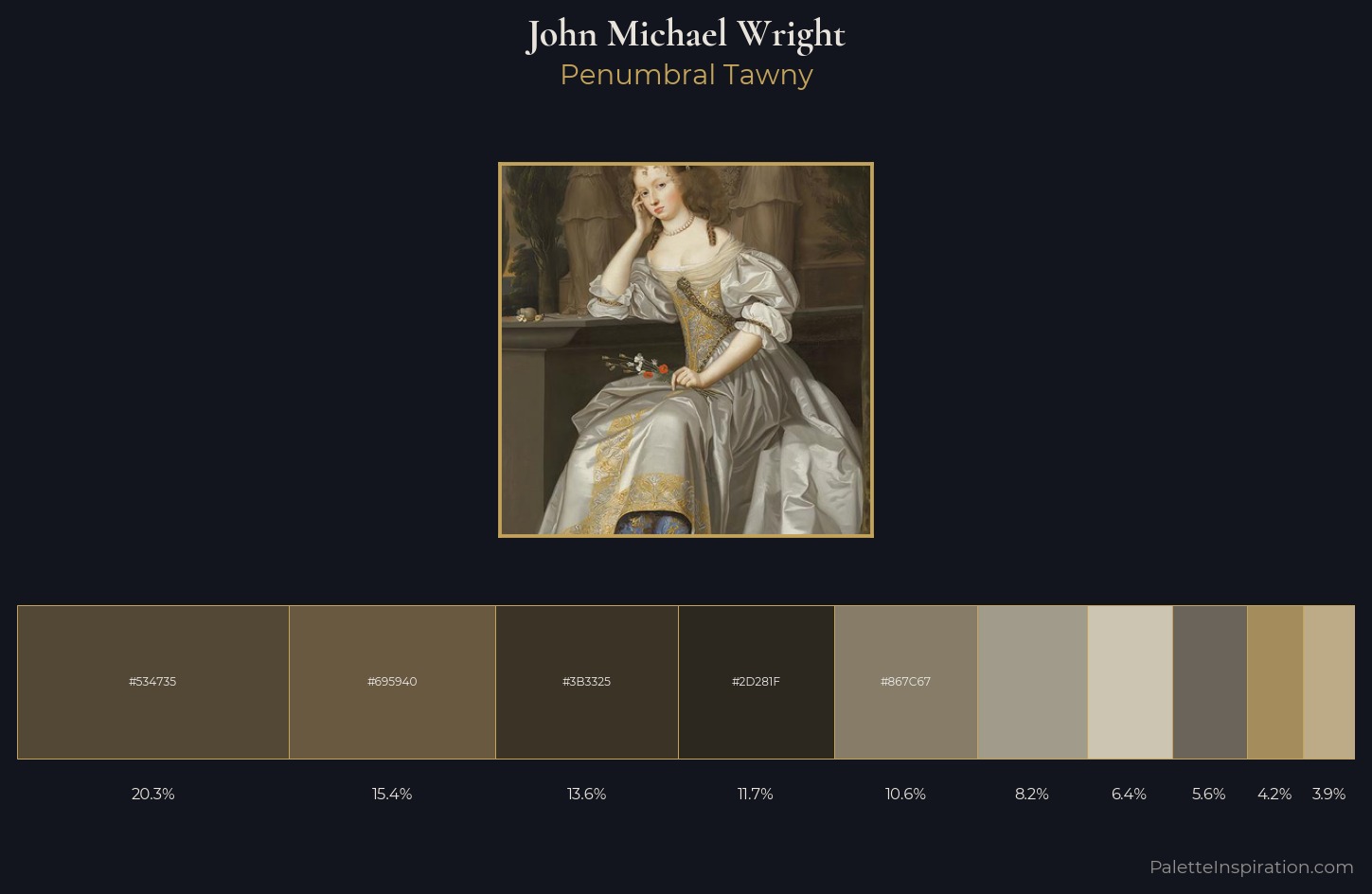 John Michael Wright Palette 1 — Penumbral Tawny