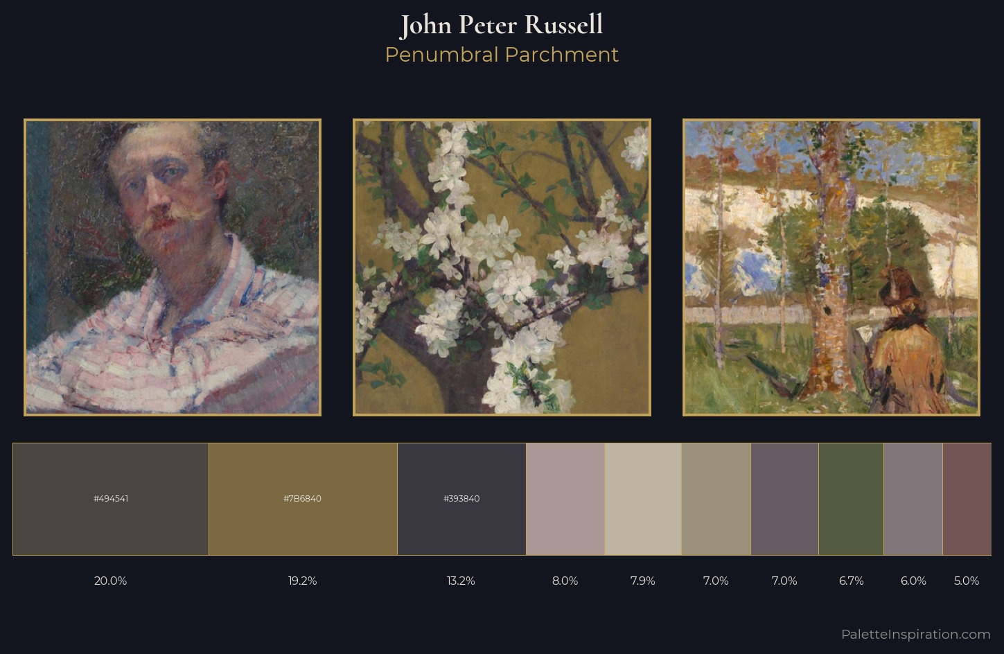 John Peter Russell Palette 4 — Penumbral Parchment