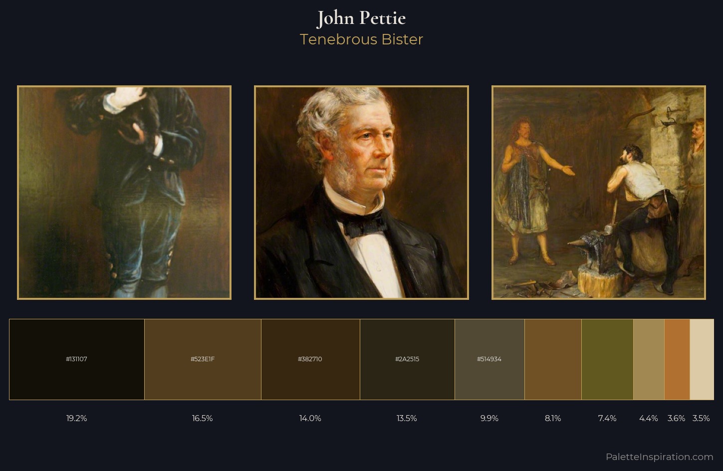 John Pettie Palette 7 — Tenebrous Bister