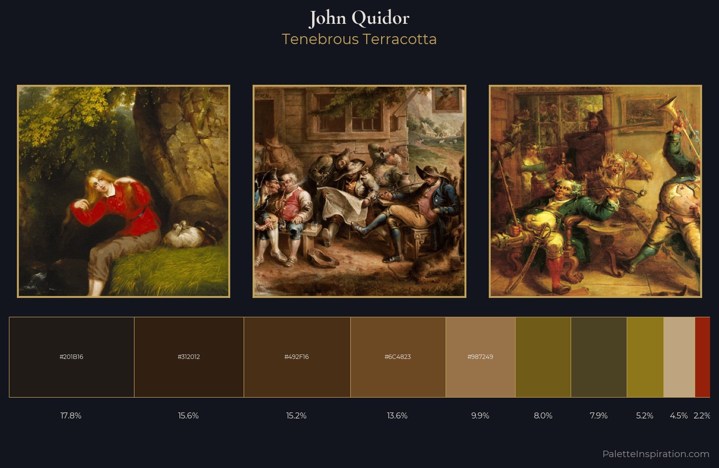 John Quidor Palette 4 — Tenebrous Terracotta