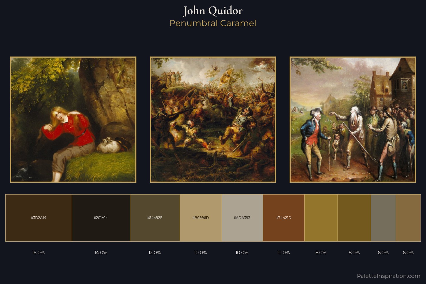 John Quidor Master Palette — Penumbral Caramel