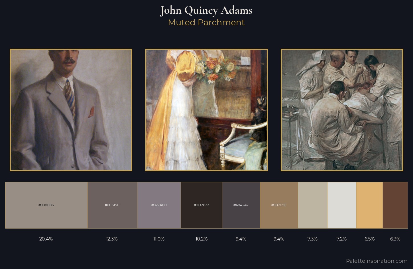 John Quincy Adams Palette 1 — Muted Parchment