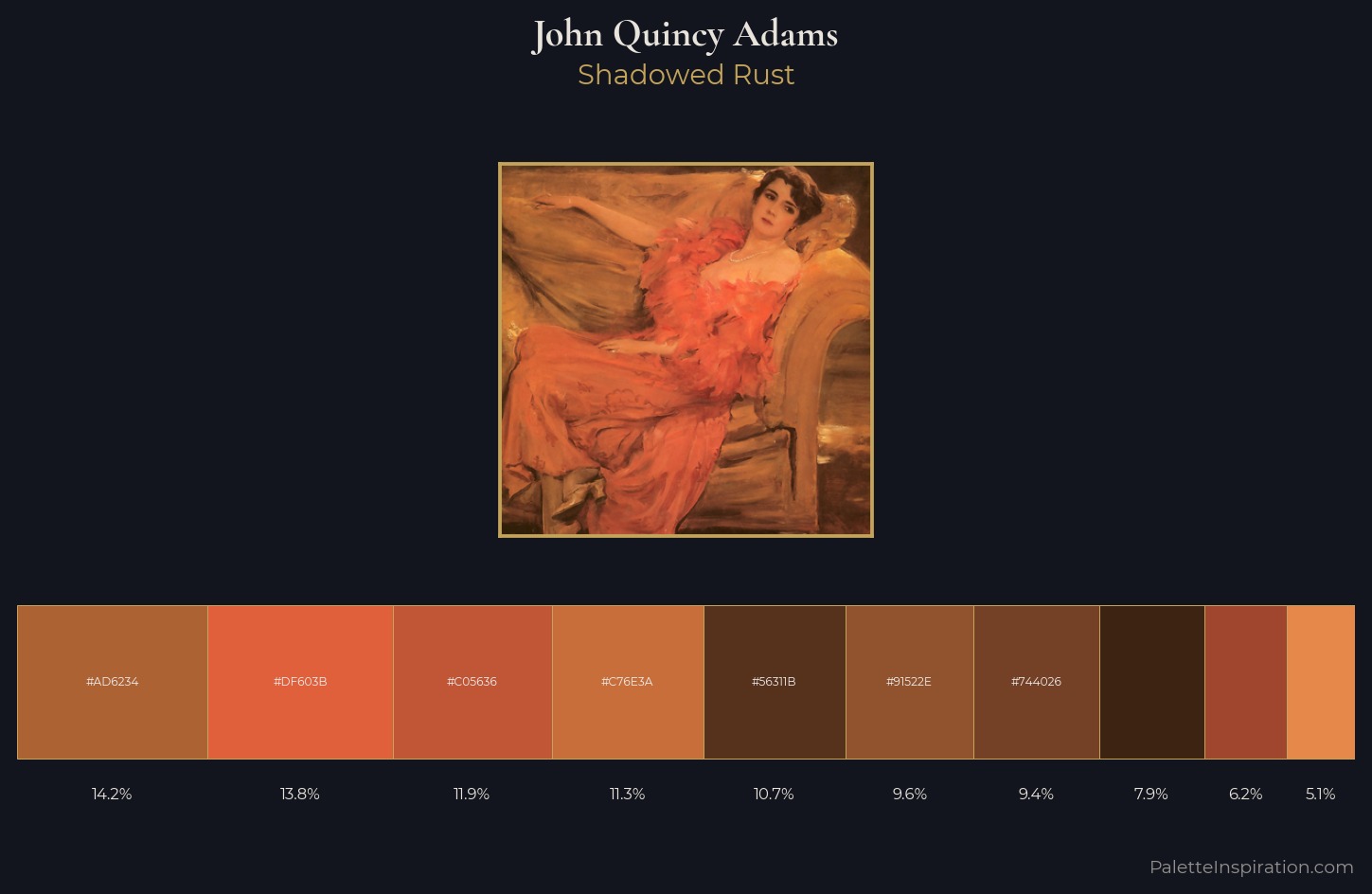 John Quincy Adams Palette 3 — Shadowed Rust