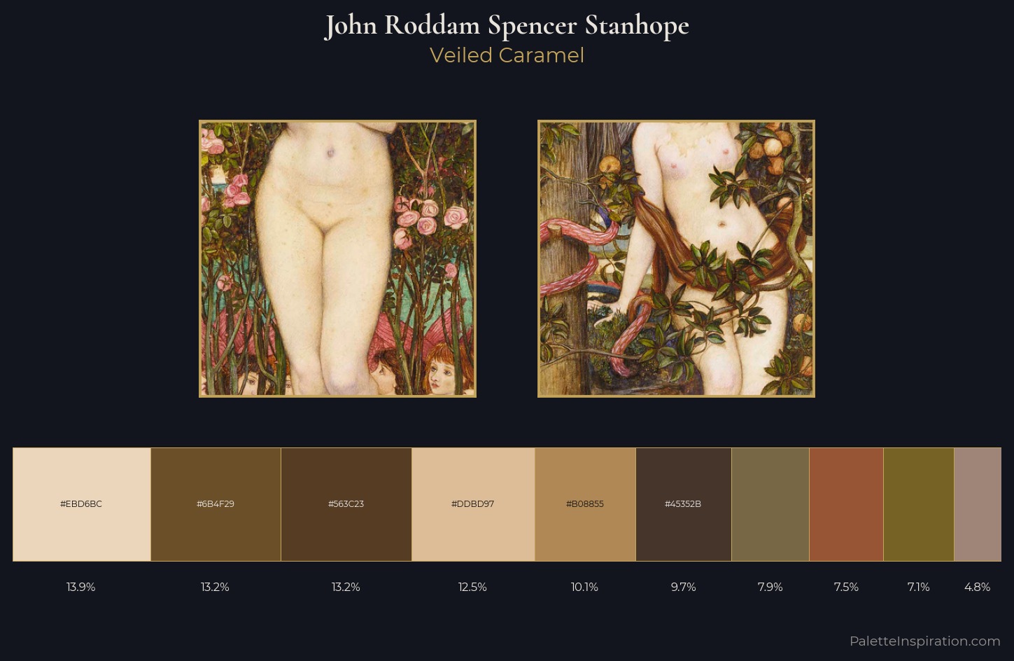 John Roddam Spencer Stanhope Palette 1 — Veiled Caramel