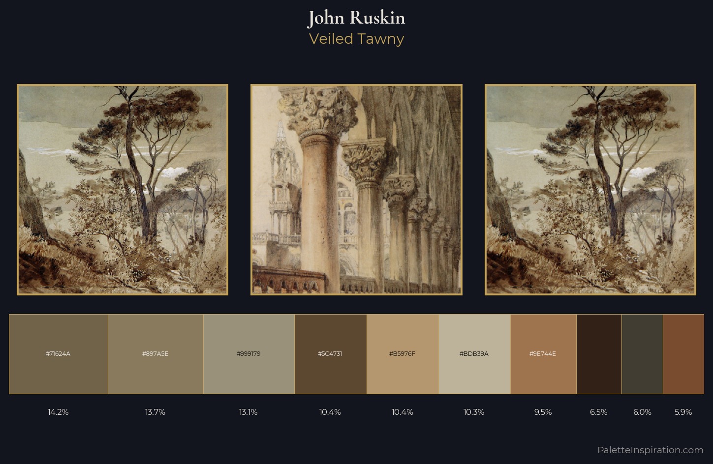 John Ruskin Palette 7 — Veiled Tawny