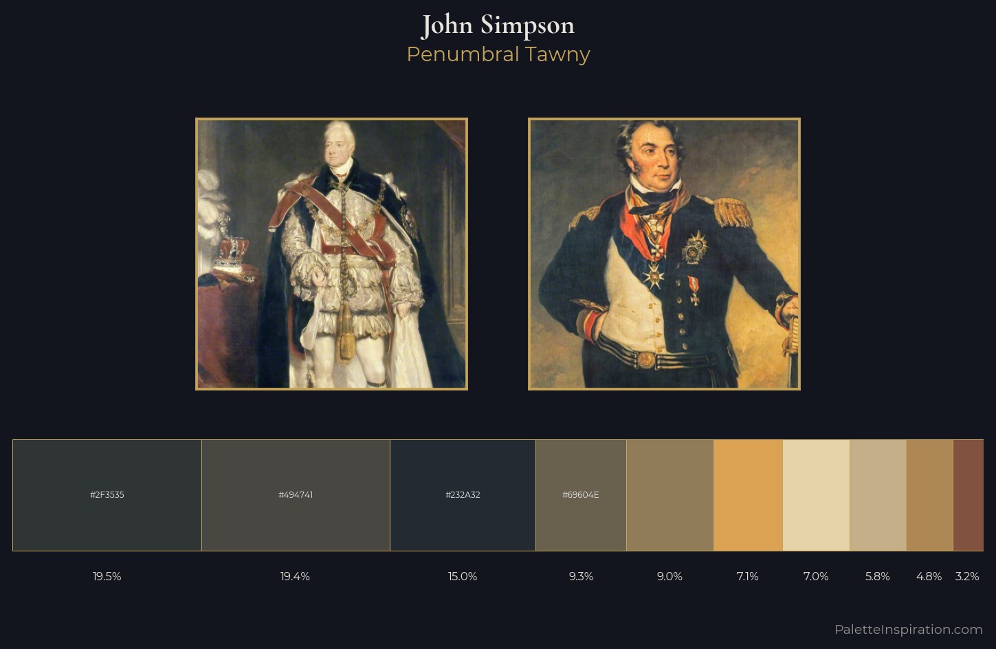 John Simpson Palette 1 — Penumbral Tawny