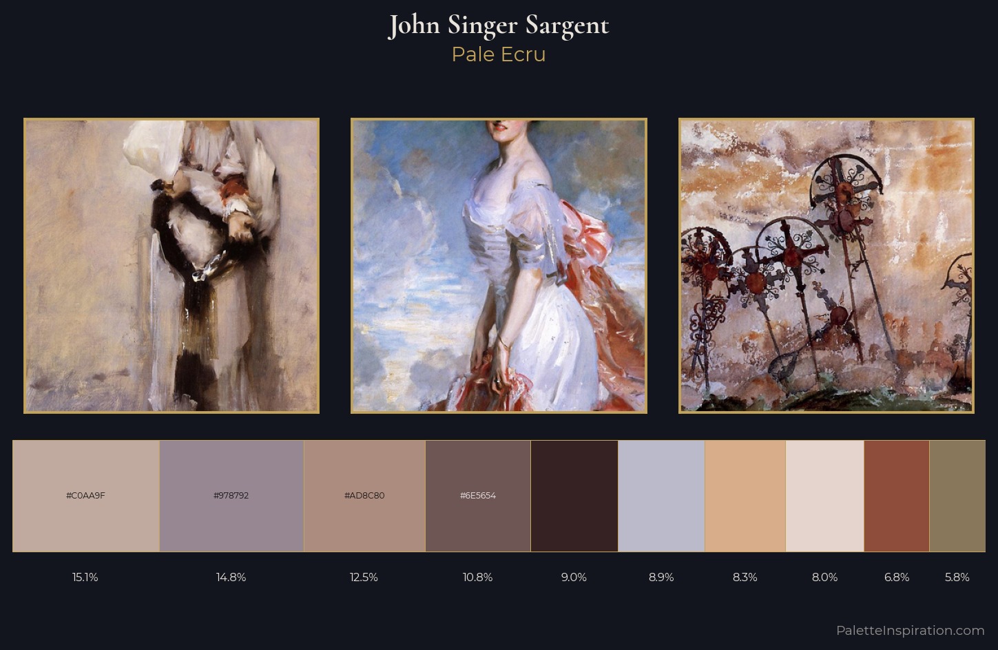 John Singer Sargent Palette 4 — Pale Ecru