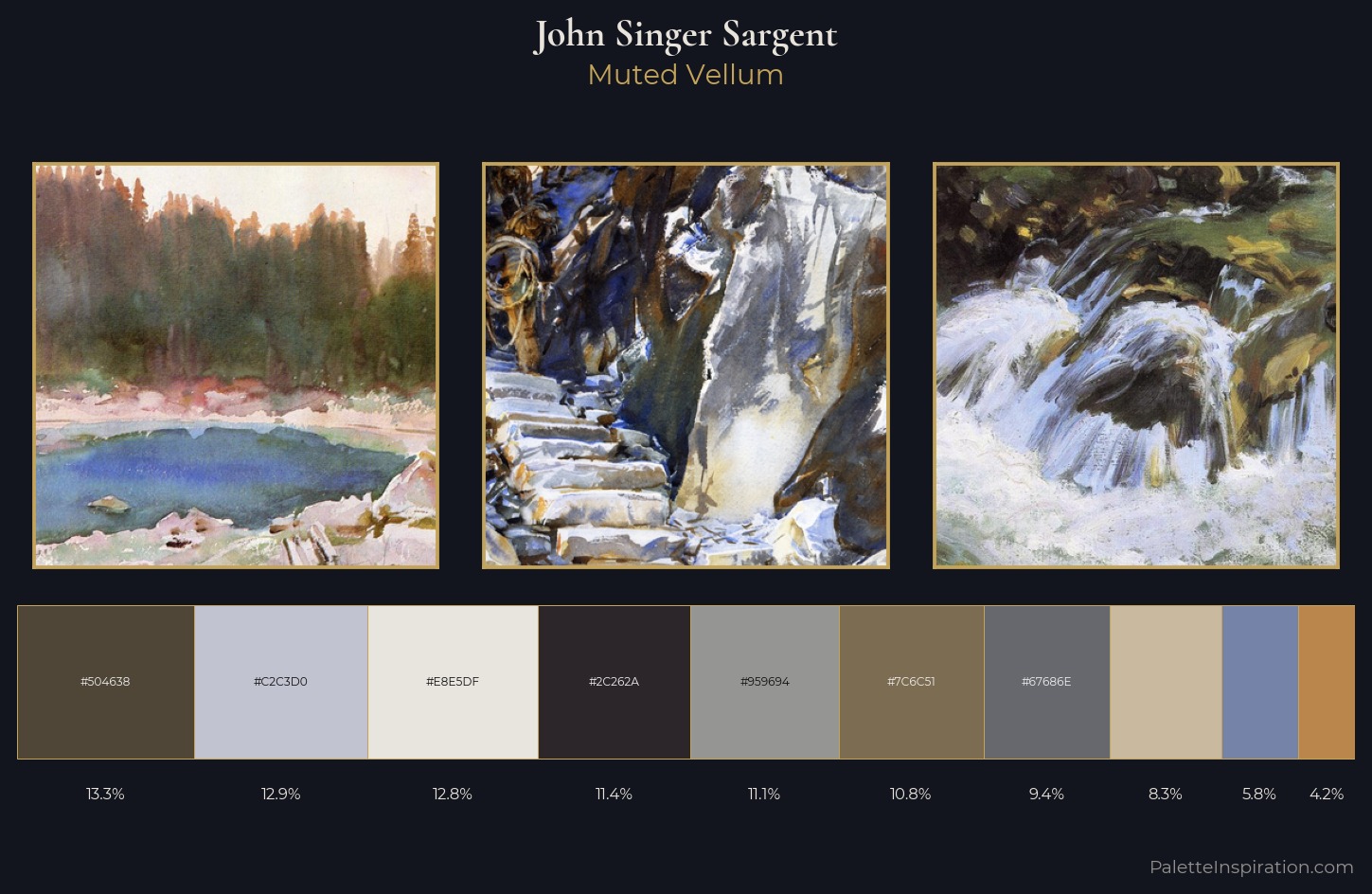 John Singer Sargent Palette 6 — Muted Vellum