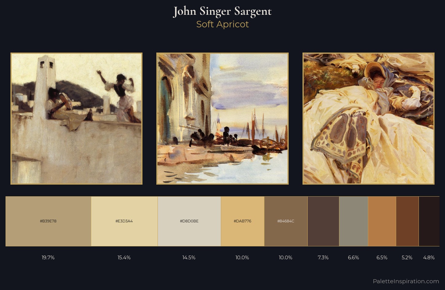 John Singer Sargent Palette 10 — Soft Apricot